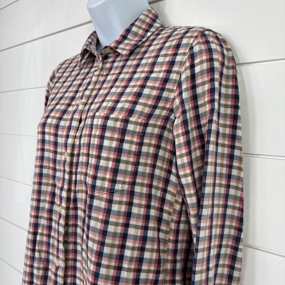 Madewell Palma Plaid Flannel Boy Button Front Shirt Multicolor sz XS - Picture 4 of 7